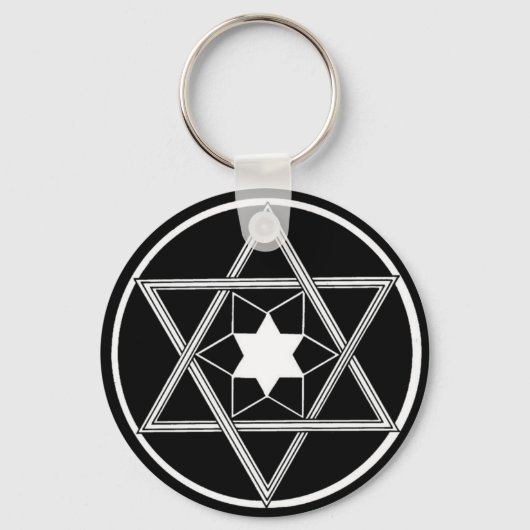 Ronde ster van David Sleutelhanger (Voorkant)