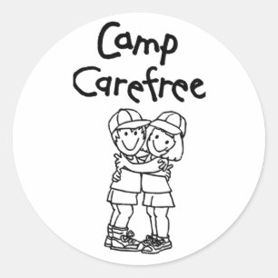 ronde sticker Camp Zorgeloos Producten