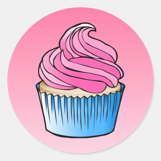 Ronde sticker Cup Cake Classic (Voorkant)