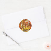 Ronde sticker Gefeliciteerd 50 jaar jubileum (Envelop)