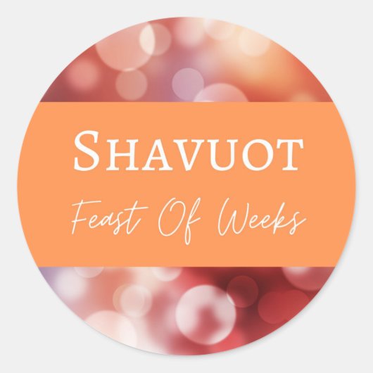 Ronde Sticker label Shavuot feest van weken (Voorkant)