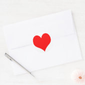 Ronde sticker met een rood hart in het midden (Envelop)