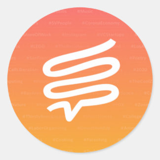 Ronde sticker met logo Telepath