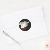 Ronde sticker met zwaan (Envelop)