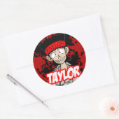 Ronde Sticker Taylor (Envelop)