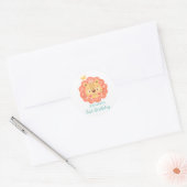 Ronde sticker van baby shower van leder (Envelop)