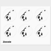 Ronde Sticker voor ruimteafhandeling (Vel)