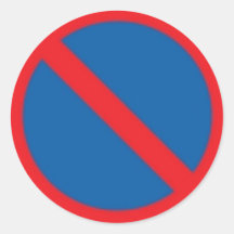 Ronde Sticker zonder teken van het Parkerenverkeer