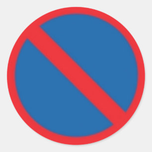 Ronde Sticker zonder teken van het Parkerenverkeer