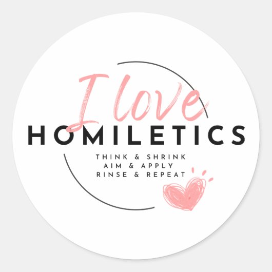 Ronde Stickers - Homiletics Heart (Voorkant)
