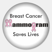 Ronde Stickers - Mammogram bij borstkanker