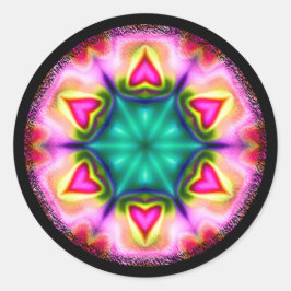 Ronde Stickers met hart