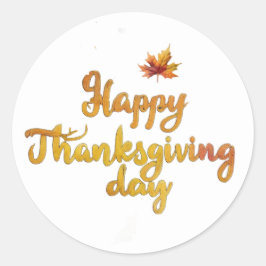 Ronde Stickers met Thanksgiving Design