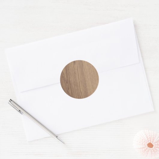 Ronde Stickers van houtnerf (Envelop)