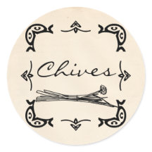 Ronde -stijl Chives Sticker