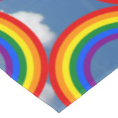 Ronde stripes Lijst regenboog + uw afbeeldingen Tafelkleed (Gekanteld)
