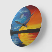 Ronde Sun et horloge de yang de yin de lune (Angle)