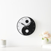Ronde SYMBOLE YIN Yang Noir et Blanc Horloge (Maison)