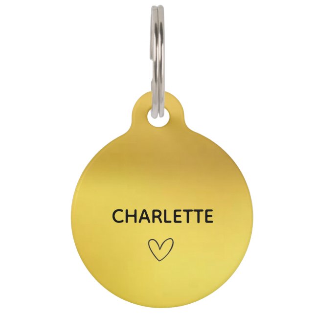 Ronde tag huisdierpenning (Voorkant)