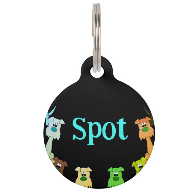 Ronde tag huisdierpenning (Voorkant)