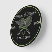 Ronde Tennis Club Bar Horloge (Angle)