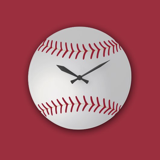 Ronde Thème sportif Baseball Mur Horloge