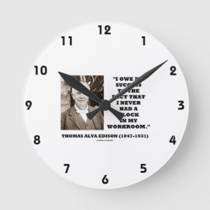 Ronde Thomas Edison Dois Succès N'A Jamais Eu Horloge Da