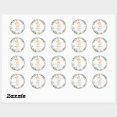 Ronde Tiger Floral Greenery Ronde Sticker (Vel)