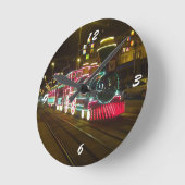 Ronde Train de tramway - Horloge d'éclairage Blackpool (Angle)