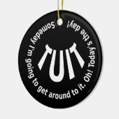 Ronde TUIT Keramisch Ornament (Links)