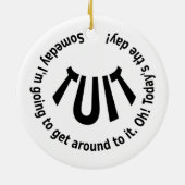 Ronde TUIT Keramisch Ornament (Achterkant)