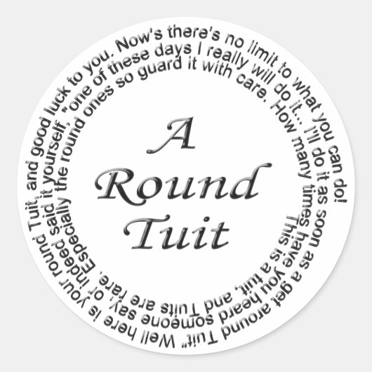 Ronde Tuit Ronde Sticker (Voorkant)