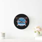 Ronde Tuskegee Airman P-51D Horloge de la queue rouge (Maison)