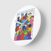 Ronde Un monde, une famille, une horloge multiculturelle (Angle)