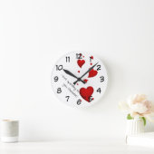 Ronde Valentines personnalisées Horloge avec coeur (Maison)