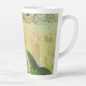 Ronde van Chat Noir Collage in Parijs Latte Mok (Rechts)