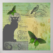  Ronde van Chat Noir Collage in Parijs Poster (Voorkant)
