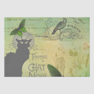 Ronde van Chat Noir Collage in Parijs Tissuepapier