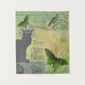  Ronde van Chat Noir Collage in Parijs Wandkleed (Voorkant)