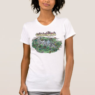 Ronde van Mont Blanc-cartoon - T-shirt voor vrouwe