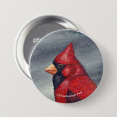 Ronde van rode kardinaal button 7,6 cm (Voorkant /achterkant)