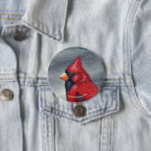 Ronde van rode kardinaal button 7,6 cm (In situ)