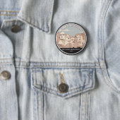 Ronde van Rushmore National Monument Retro Button 5,7 Cm (In situ)