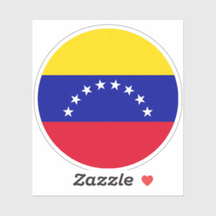 Ronde Venezolaanse vlag Sticker