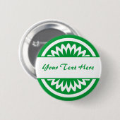Ronde ventilator - groen met gras ronde button 5,7 cm (Voorkant /achterkant)