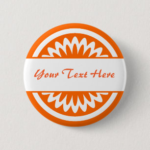 Ronde ventilator - Oranje Button 5,7 Cm