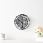 Ronde Vieux moulin à vent antique vintage - horloge (Maison)