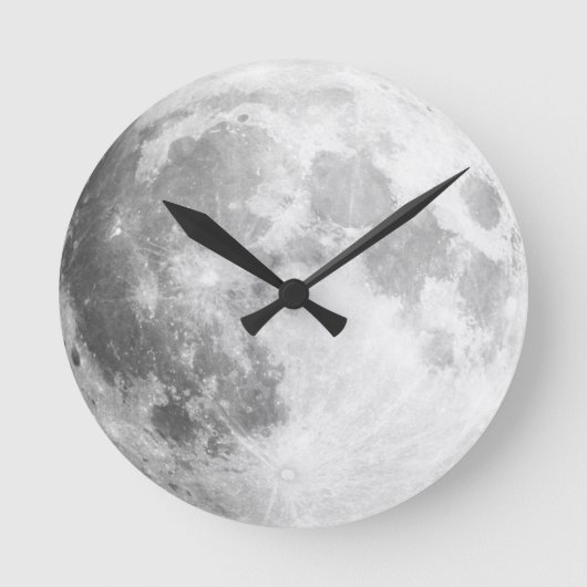 Ronde Voici La Lune / Pleine lune Mur Horloge (Recto)