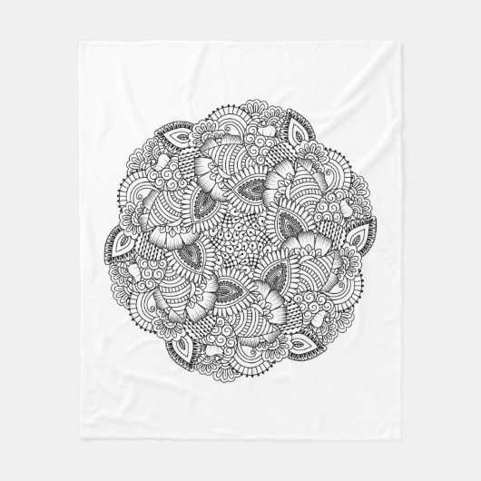 Ronde vormgeving fleece deken (Voorkant)