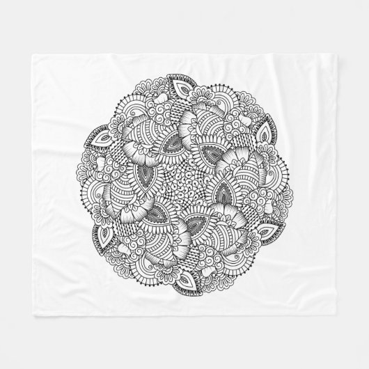 Ronde vormgeving fleece deken (Voorkant (Horizontaal))